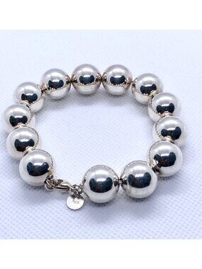 Tiffany & Co Sterling Silver 925 Hardwear 14mm Bead Bracelet  8"